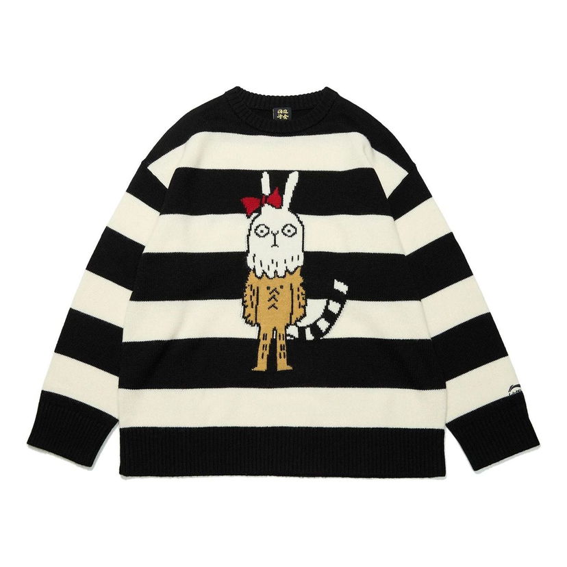 Пуловер Li-Ning Striped Graphic Sweater Бяло | AMBT009-3