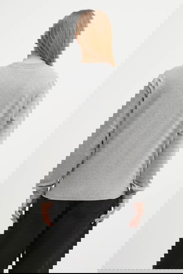 Тениска Carhartt WIP Long Sleeve Heart Patch T-Shirt Сиво | I035469.39NXX, 2