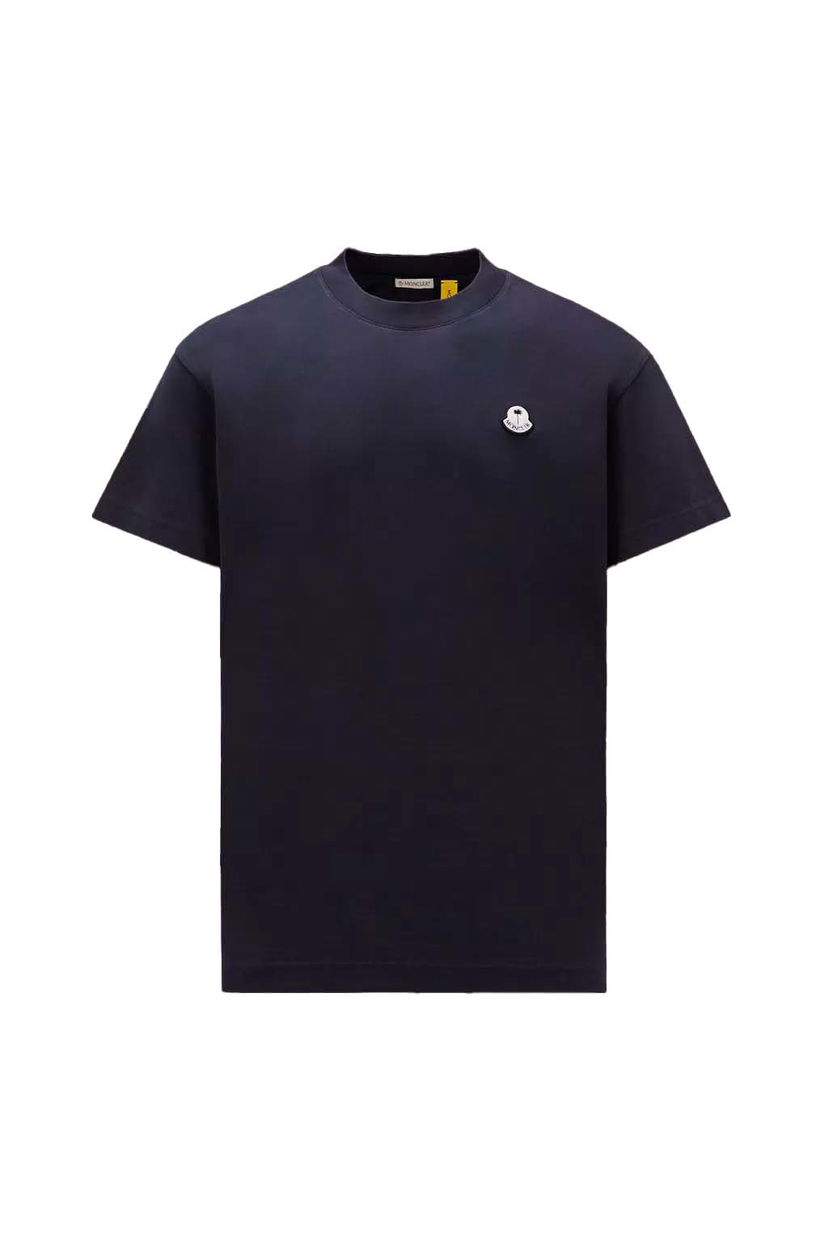 Тениска Moncler Palm Angels x Logo Patch T-Shirt Тъмно синьо | I209L8C00003M356876B & PMAA099T24JER0014600