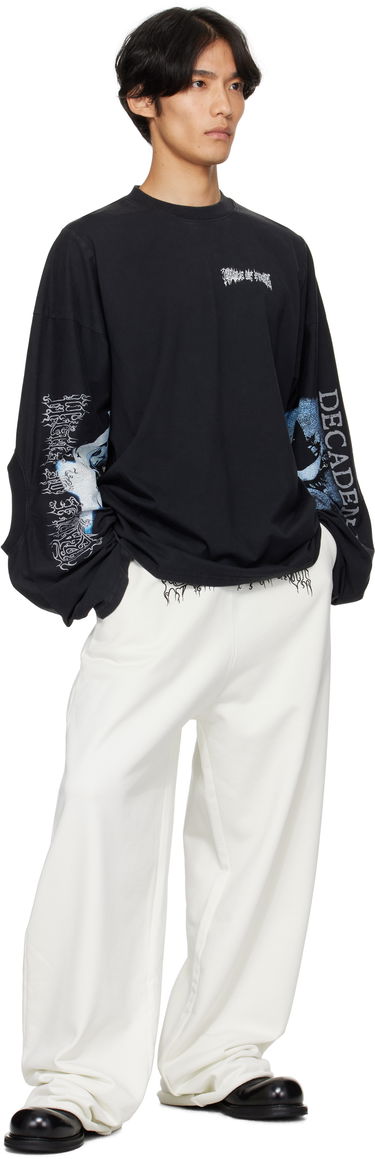 Тениска VETEMENTS Vetements Cradle of Filth 'Decadence' Cut-Up Longsleeve T-Shirt Черно | UCF76LS980B, 3