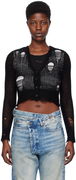 R13 Double Layer Cropped Cardigan
