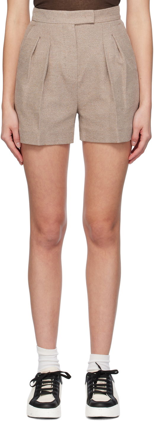 Къси панталони Max Mara Max Mara Women's Pleated Tailored Shorts Бежово | 2411781012600, 0