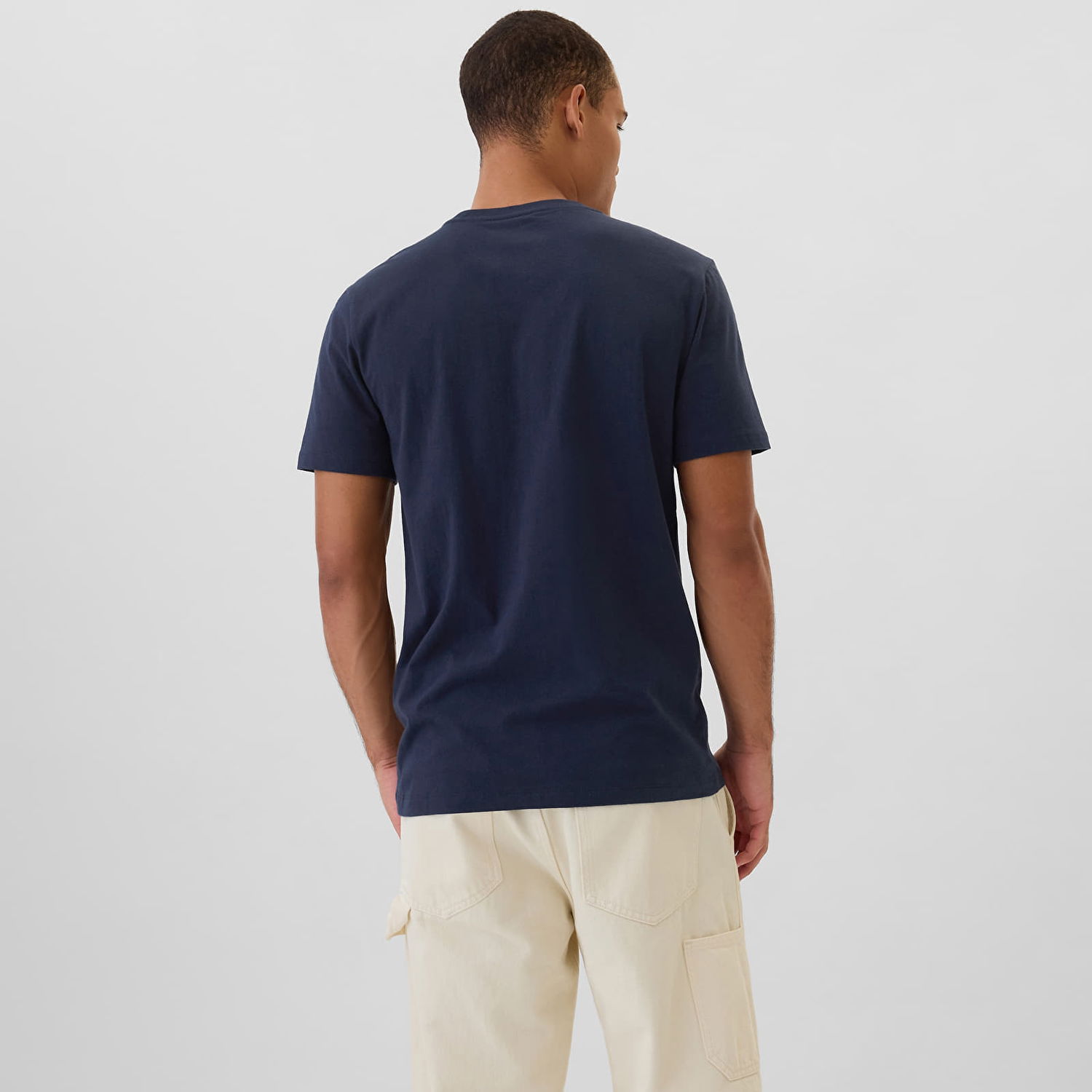 Тениска GAP T-shirt Micro Logo Crew Tapestry Navy S Черно | 502022-03, 1