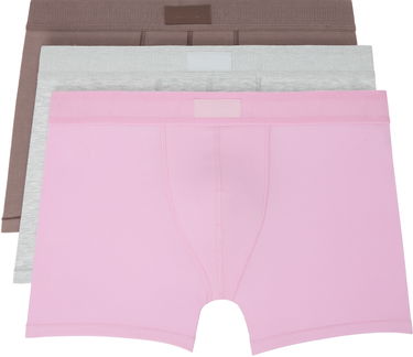 Боксерки SKIMS SKIMS Cotton Boxer Briefs - Three-Pack Розово | BO-BBR-5634M-BUBBLEGUM UMBER MUL, 0