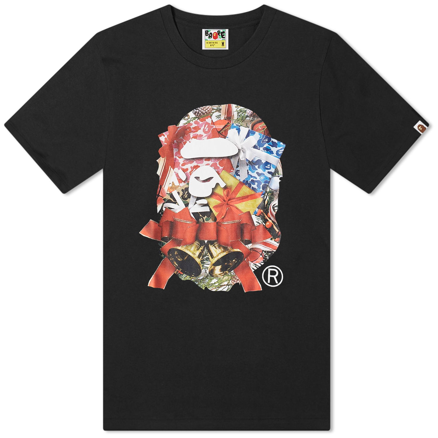 Тениска BAPE Christmas Ape Head Tee Черно | 001TEI701013FBLK, 0