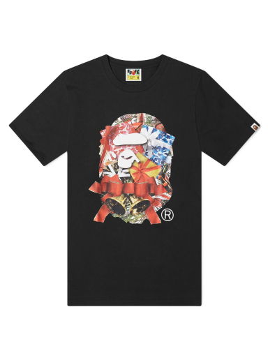 Тениска BAPE Christmas Ape Head Tee Черно | 001TEI701013FBLK