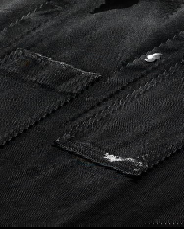 Риза OAMC Dyed Distressed Denim Shirt with Chest Pocket Черно | OAF5MS14AP-TE714 999, 4