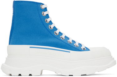 Кецове и обувки Alexander McQueen Tread Slick Platform High Sneakers Синьо | 611706 W4MV2, 0