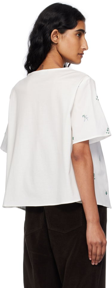 Тениска Max Mara Weekend Max Mara Edita Floral Embroidered Top Бяло | 2515941072600, 2