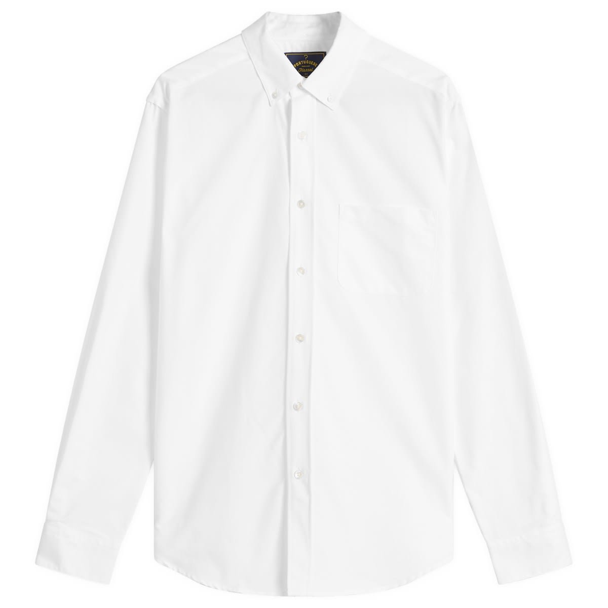 Риза Portuguese Flannel Portuguese Flannel Belavista Button Down Oxford Shirt, Large Бяло | SS25-014-WHT, 0