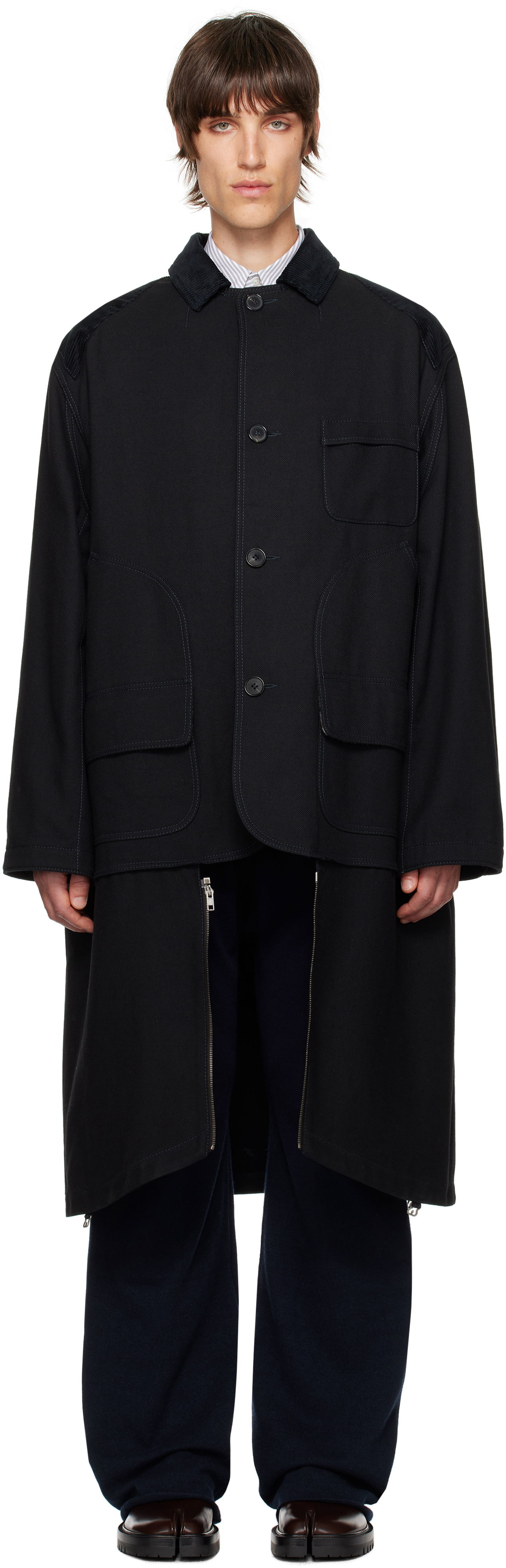 Палта Maison Margiela Heavy Cotton Double Coat Черно | S51AA0352 S53229, 0