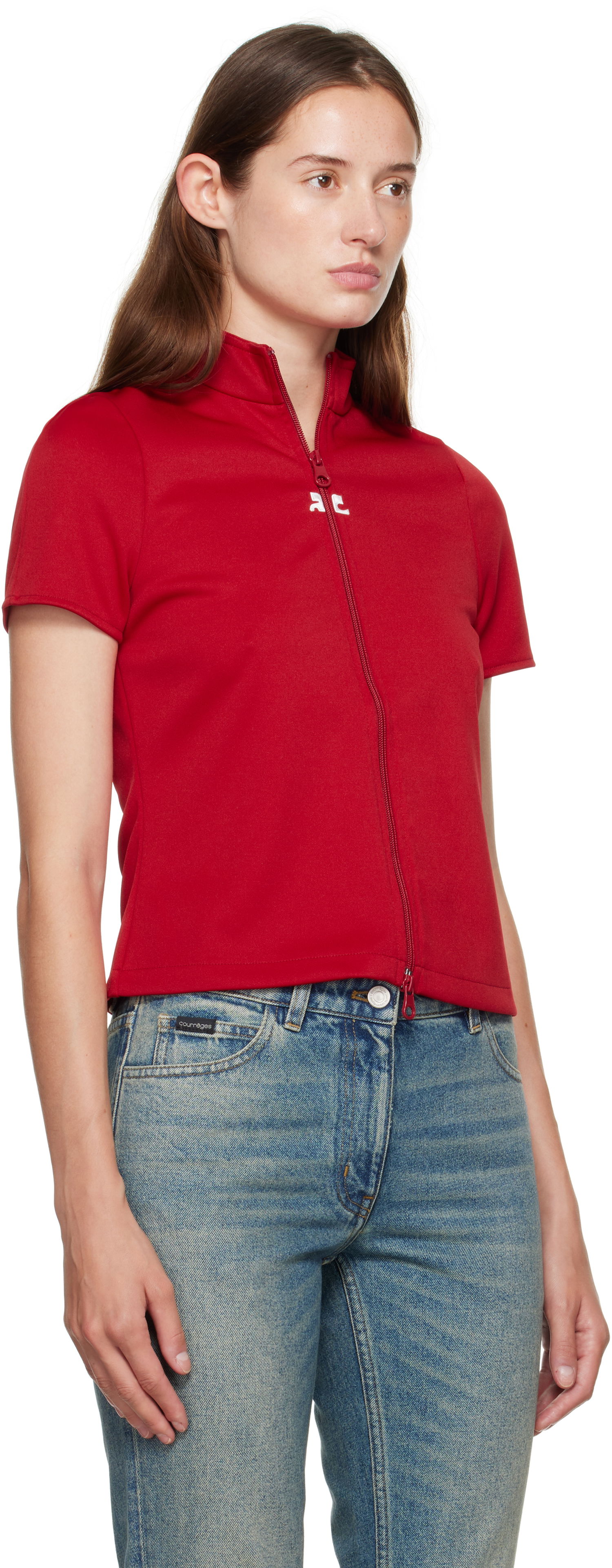 Комплект Courrèges Courrèges Interlock Tracksuit Top Червено | 325JTO446JS0250, 1