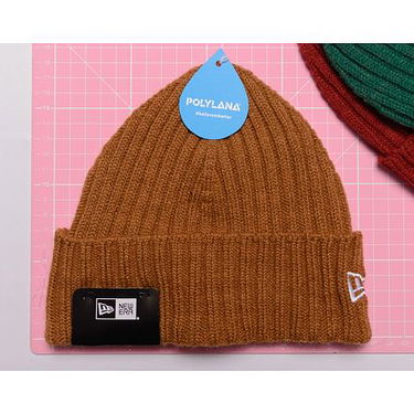 Шапка New Era Rib Short Cuff Beanie Toasted Peanut / Black One Size Оранжево
 | 60364240, 1