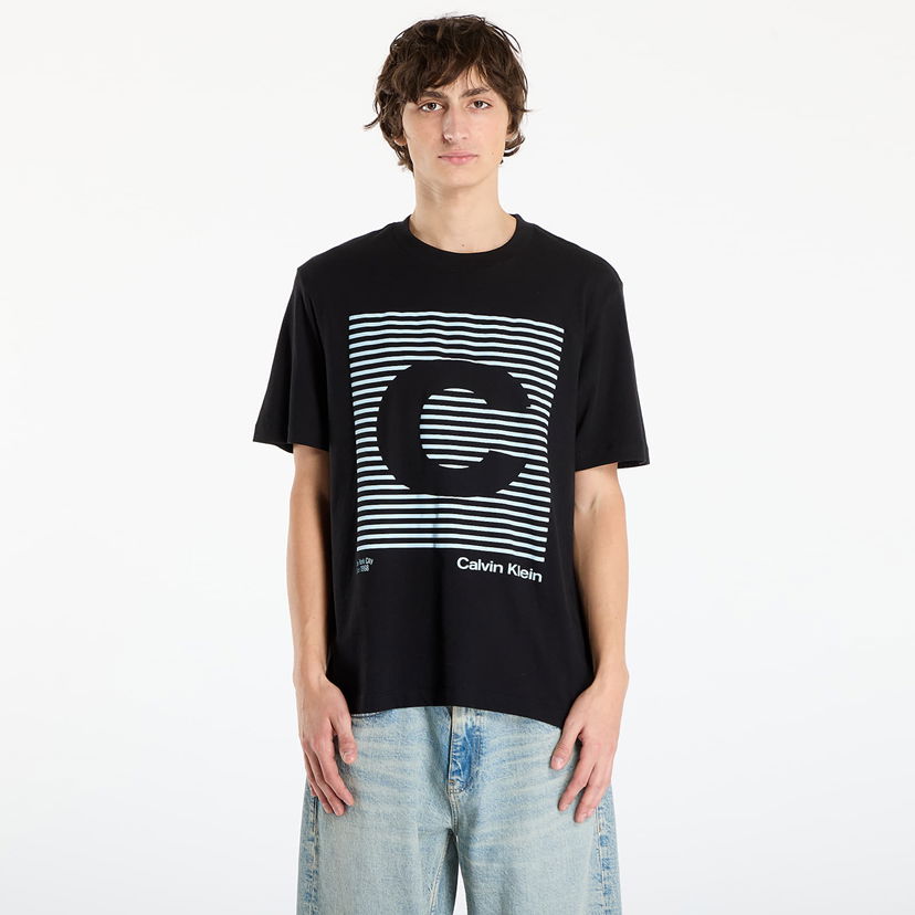 Тениска CALVIN KLEIN Speaker Graphic Tee Jeans Ss 20S Черно | LV04RD811G UB1