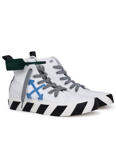 Кецове и обувки Off-White Mid-Top Vulcanized Canvas "White/Blue" Бяло | OMIA119S22FAB0010145, 1