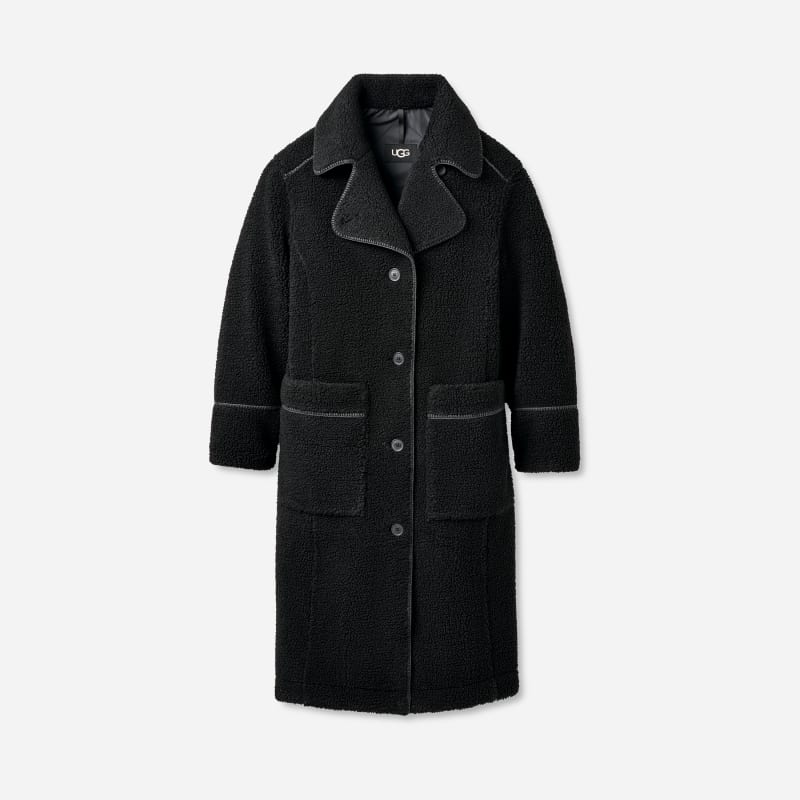 Палта UGG Sema Fluff Long Coat Черно | 1171458-BLK