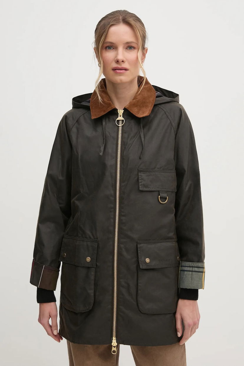 Яке Barbour Barbour Highclere Waxed Cotton Jacket Зелено | LWX1262