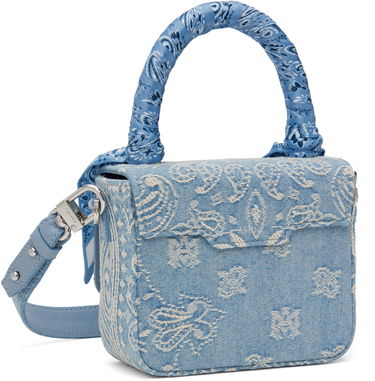 Голяма пазарска чанта AMIRI Denim Micro Handbag Синьо | AWBGTH1037, 2