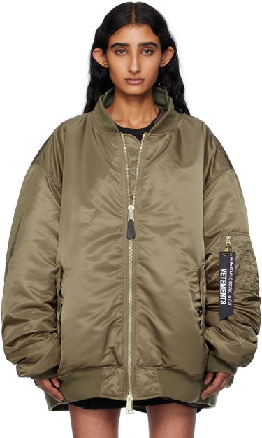 Яке бомбър VETEMENTS Vetements Alpha Industries Edition Cut-Up Reversible Jacket Зелено | UH76BO450GO, 0