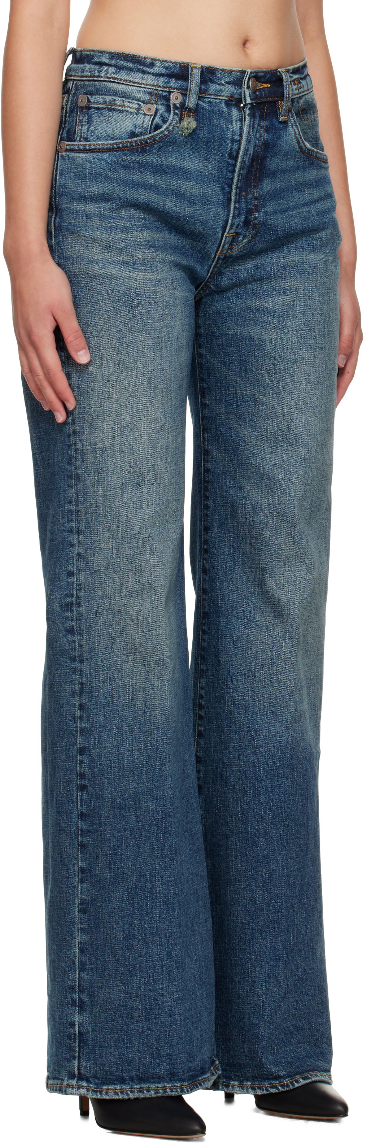 Дънки R13 R13 Flared Jeans Синьо | R13WD188-D246A, 1