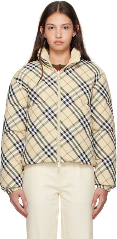 Пухо яке Burberry Burberry Check Reversible Down Jacket Бежово | 8098488, 0
