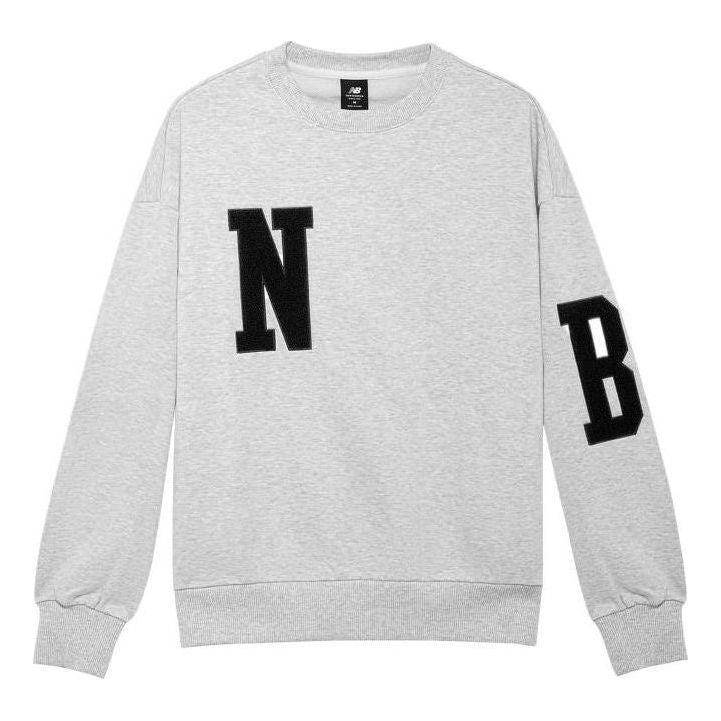 Суитчър New Balance Logo Letters Sweatshirt Сиво | AMT23331-DLE, 0