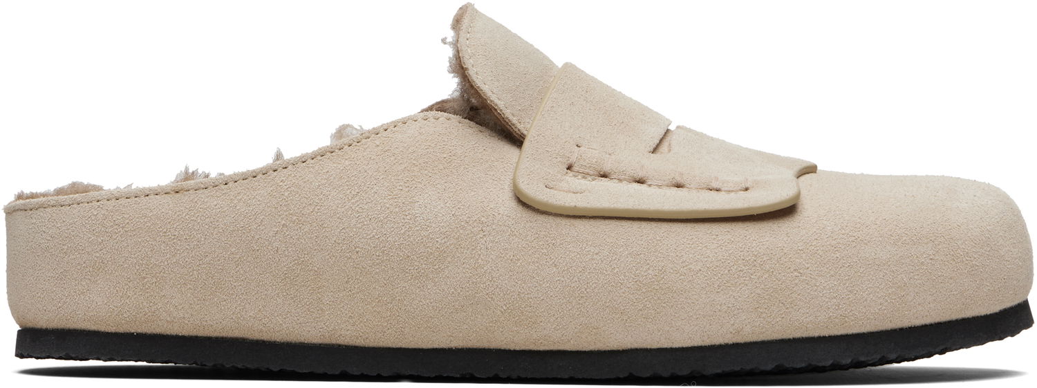 Кецове и обувки Jacquemus 'The Mules' Shearling-Lined Loafers Бежово | 25HFOW00186AC09M01, 0