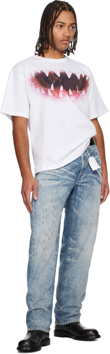 Тениска Diesel Shark Mouth Graphic T-shirt Бяло | A19617-0PLAT-100, 3