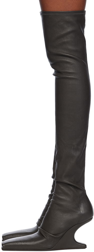 Облекло Rick Owens Rick Owens Porterville Cantilever Tall Boots Сиво | RP02D3807 LS, 2