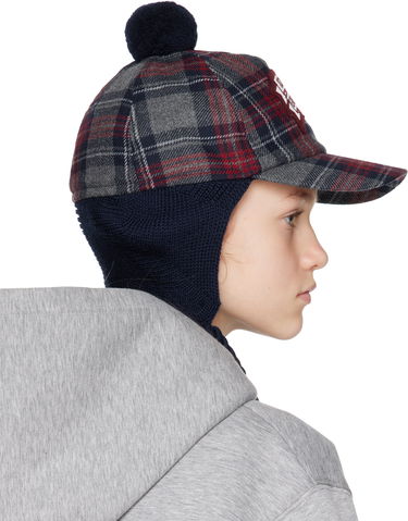 Шапка Dolce & Gabbana Dolce&Gabbana Tartan Wool-Blend Baseball Cap with Earflaps Тъмно синьо | LB5H44 FQMFZ, 2