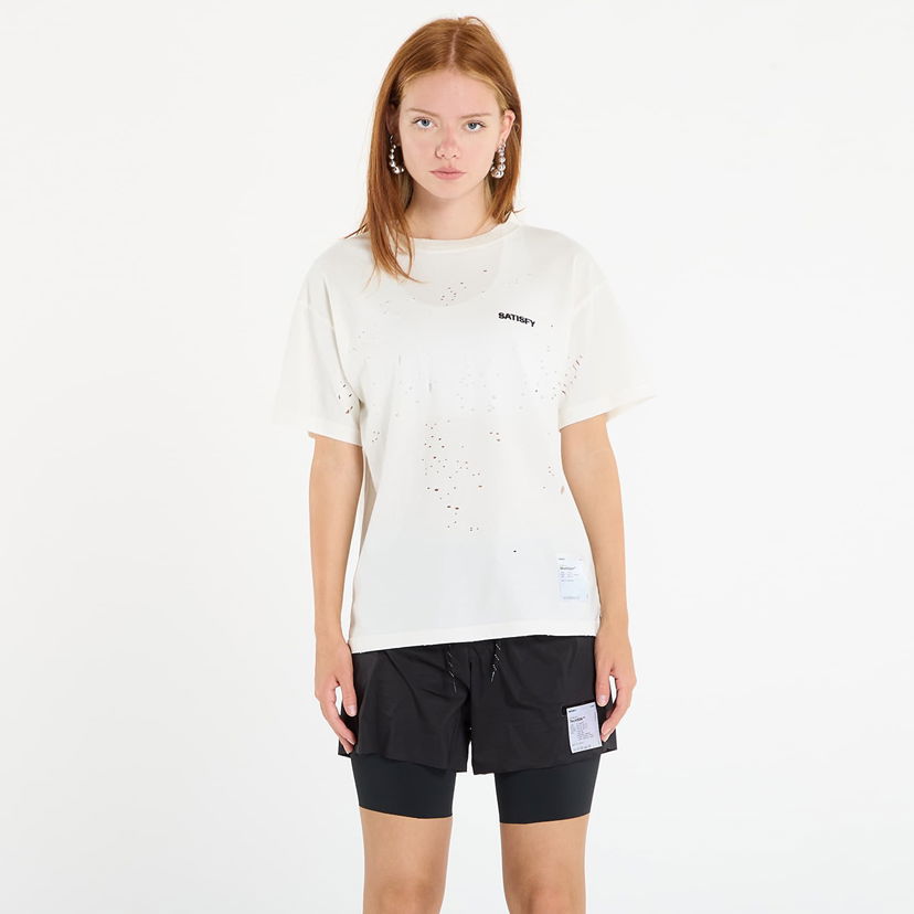 Тениска Satisfy Satisfy MothTech Distressed T-Shirt Бяло | 11006-OW-SAB