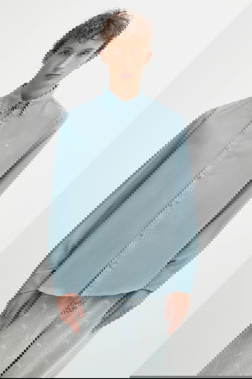 Риза Carhartt WIP L/S Bolton Cotton Shirt Regular Fit Classic Collar Тюркоазено | I030238.33EXX, 0