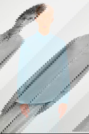 Риза Carhartt WIP L/S Bolton Cotton Shirt Regular Fit Classic Collar Тюркоазено | I030238.33EXX, 0