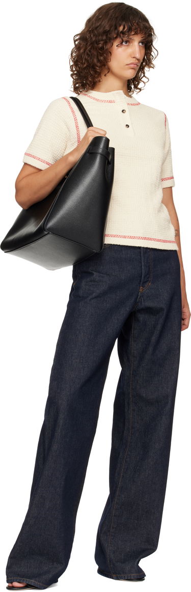 Голяма пазарска чанта Tom Ford Tom Ford Grain Leather Large Tote Черно | L1823-LCL429X, 3