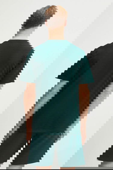 Тениска Carhartt WIP Short-Sleeve Alumni T-Shirt with Print Зелено | I035207.05AXX, 2