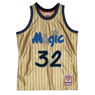 Фланелка Mitchell & Ness Orlando Magic Shaquille O'Neal 75th Gold Swingman Jersey Металик | SMJY4398-OMA93SONGOLD, 0