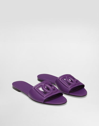 Аксесоари Dolce & Gabbana Dolce & Gabbana Calfskin Slides Лилаво | CQ0436AY3298H438, 1