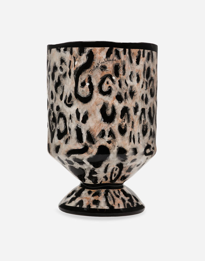 Домашен декор Dolce & Gabbana Dolce & Gabbana Outdoor Leopard Print Vase Medium Многоцветен | TCC031TCAC1UL003