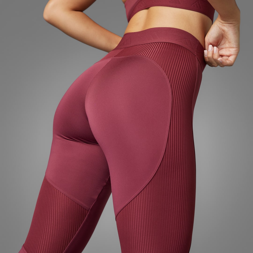 Клинове adidas Performance Hyperglam Full-Length Tights Червено | JE8821, 1