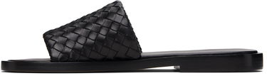 Кецове и обувки Bottega Veneta Bottega Veneta Elio Woven Leather Slides Черно | 838348V2ED01000, 2