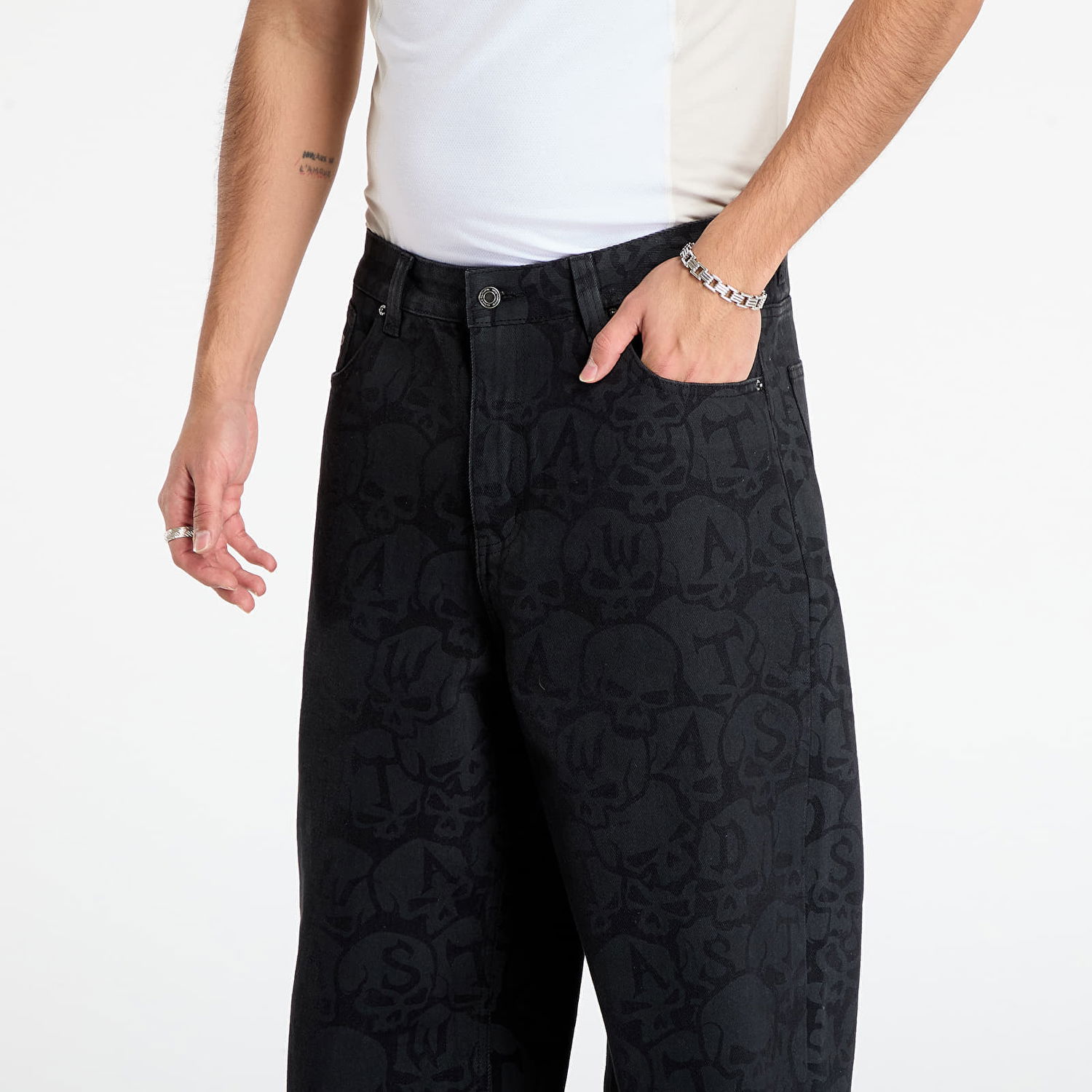 Панталони Wasted Paris Skull Pattern Bury Casper Pants Черно | WP_000329, 1