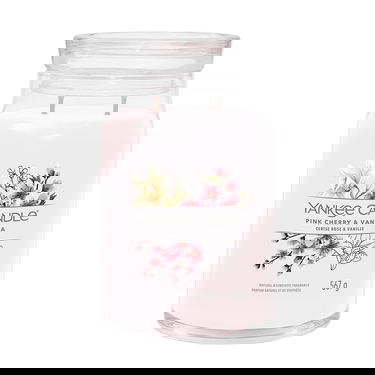 Свещи Yankee Candle Signature Large Jar 2 Wicks Pink Cherry & Vanilla Розово | 40493, 0