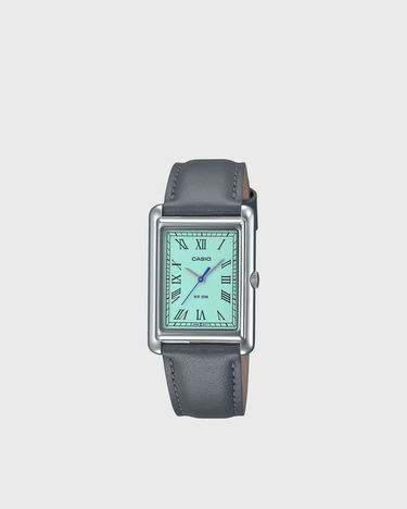 Часовник CASIO TIMELESS COLLECTION Rectangular Roman Numerals Analog Watch with Leather Strap Сиво | LTP-B165L-2BVEF, 1