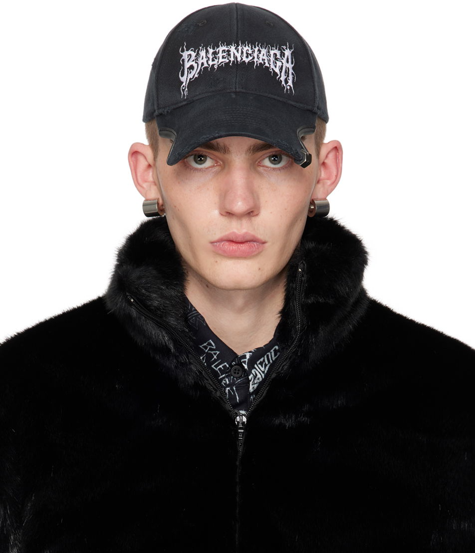 Шапка с козирка Balenciaga DIY Metal Outline Cap Черно | 771963-410B2-1702, 0