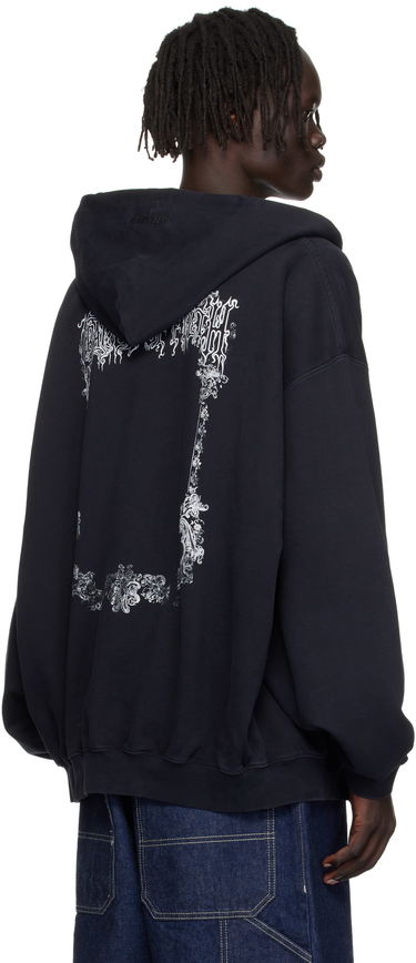 Суитчър VETEMENTS VETEMENTS Cradle of Filth Oversized Zip-Up Hoodie Черно | UCF76ZU800B, 2