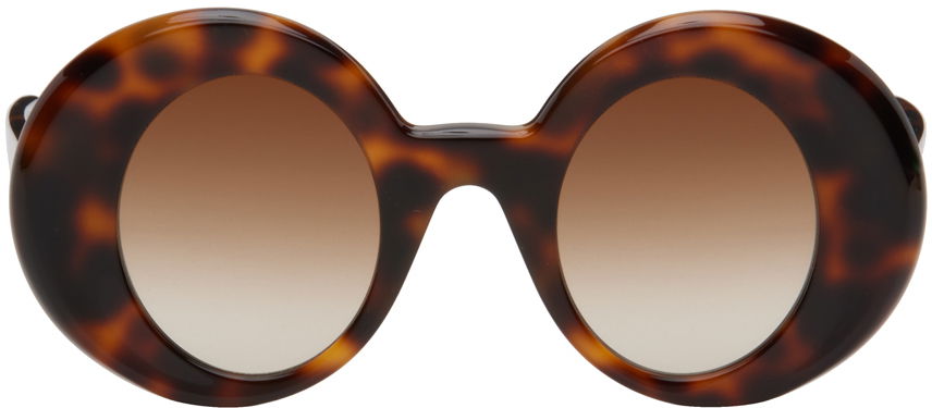 Слънчеви очила Loewe Tortoiseshell Oversized Round Sunglasses Кафяво | LW40089IM4452F, 0
