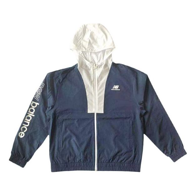Ветровка New Balance Men's Casual Sport Hoodie Синьо | AMJ01502-NGO