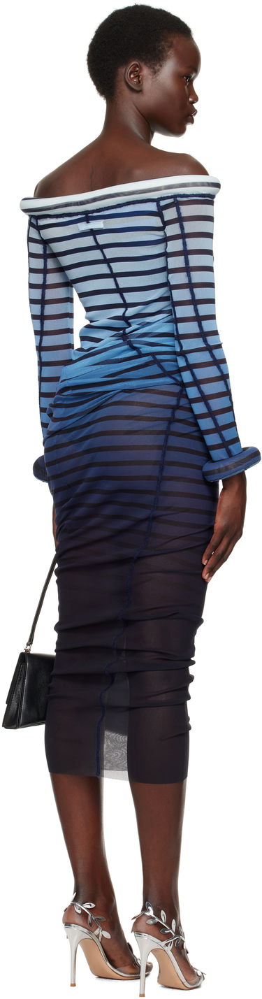 Pокля Jean Paul Gaultier Jean Paul Gaultier 3D Striped Maxi Dress Синьо | 25/33-F-RO294-T575-005956, 2