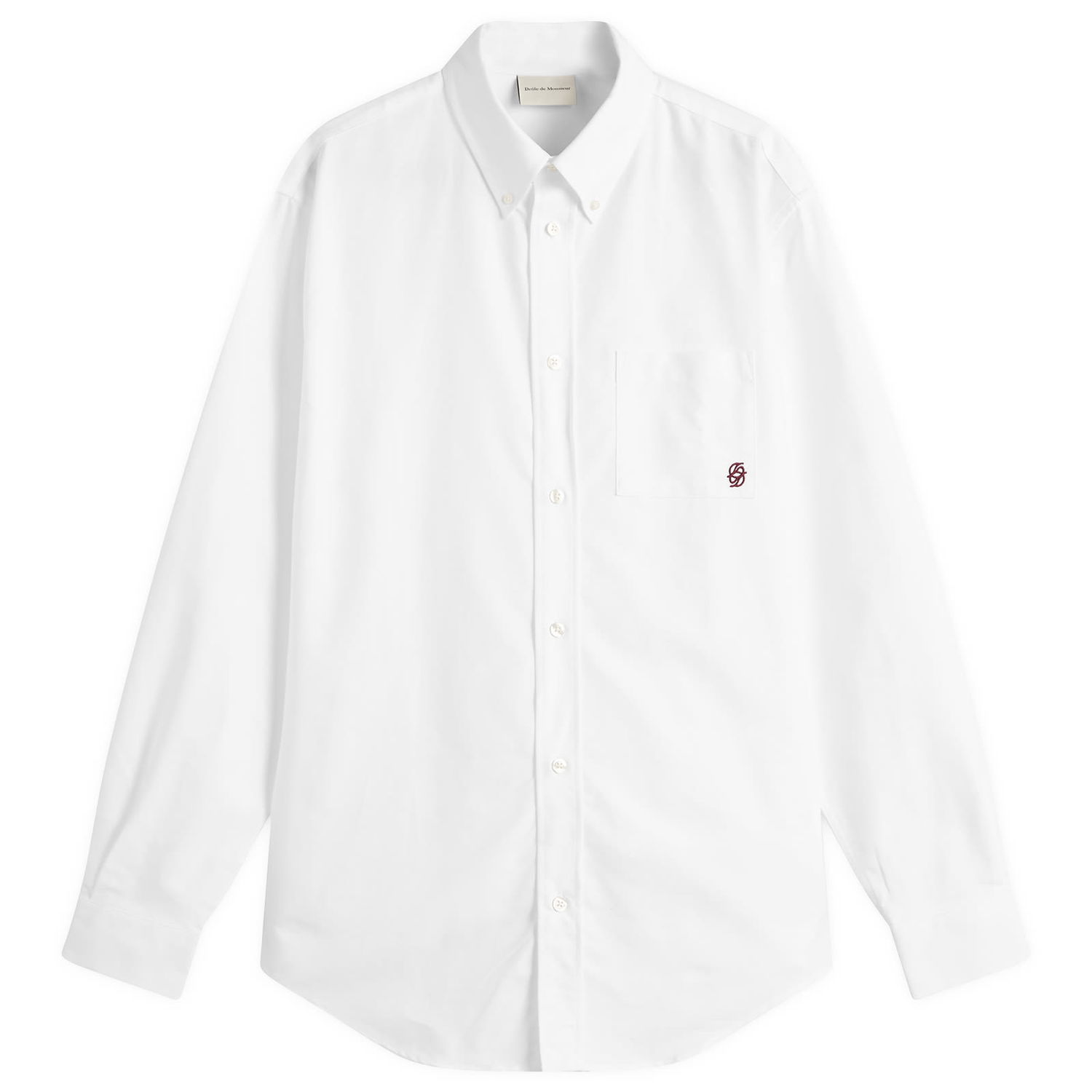 Риза Drôle de Monsieur Oxford Cotton Shirt, Size Large Бяло | H-SH240-CO225-WT, 0