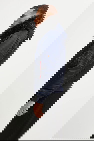 Яке бомбър Alpha Industries 45/P Hooded Custom Faux Fur Bomber Jacket Тъмно синьо | 113145, 1